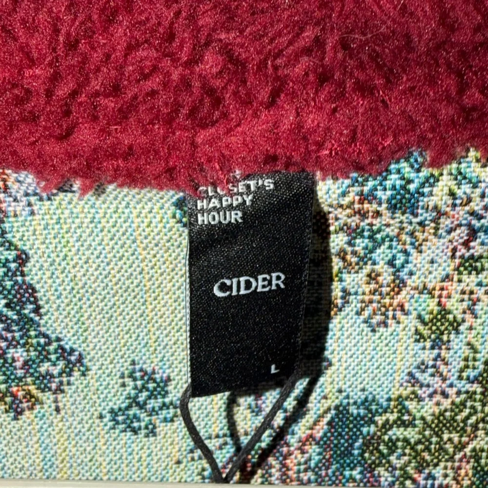 Cider Fleece Collar Floral Cat Knotted Sweatshirt - Picture 4 of 14